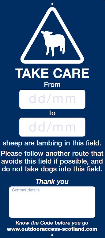 Sign template - lambing