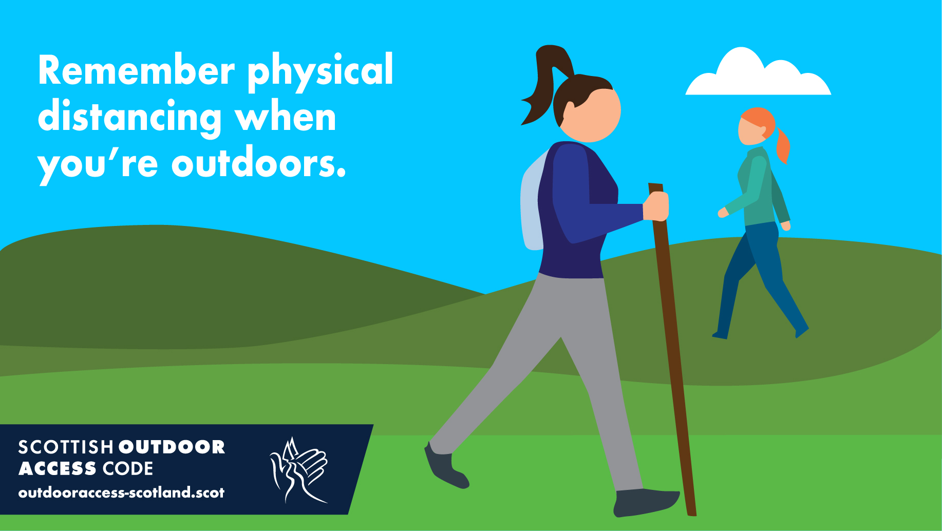 Remember physical distancing when outdoors.