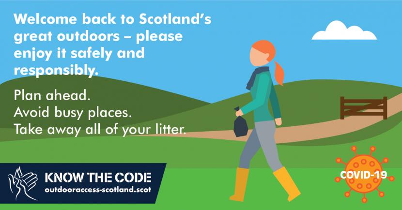 Enjoy Scotland's outdoors safely and responsibly animation