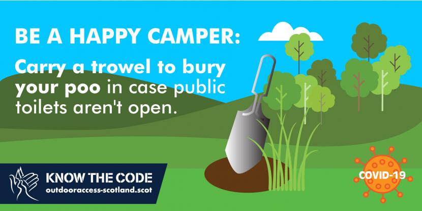 Take a trowel to bury your poo in case toilets are closed