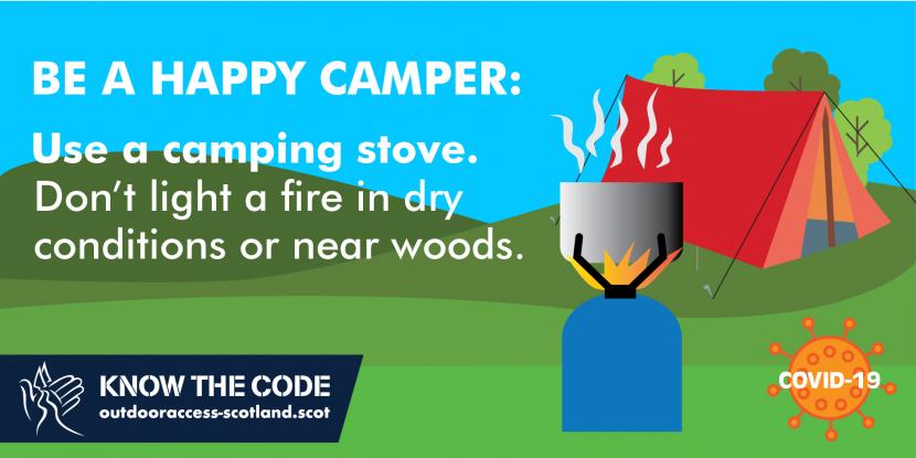 Use a stove, don't light fires near woodland