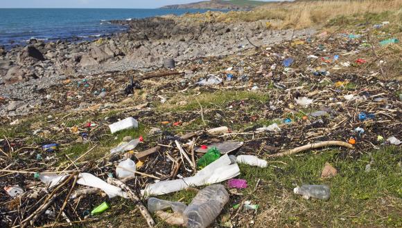 Litter on the beach at Ardwell Bay, Mull of Galloway, Dumfries and Galloway Area. ©Lorne Gill/SNH. For information on reproduction rights contact the Scottish Natural Heritage Image Library on Tel. 01738 444177 or www.nature.scot Thumbnail